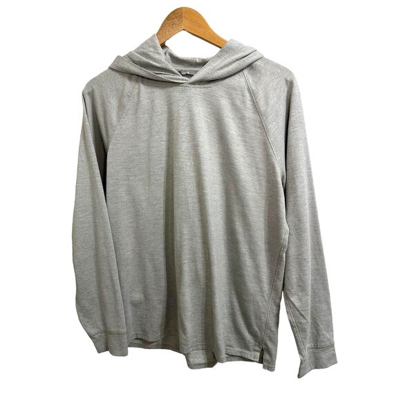 Vince Gray Pullover Hoodie Sweatshirt Raglan Long Sleeves Size Medium - Picture 2 of 5